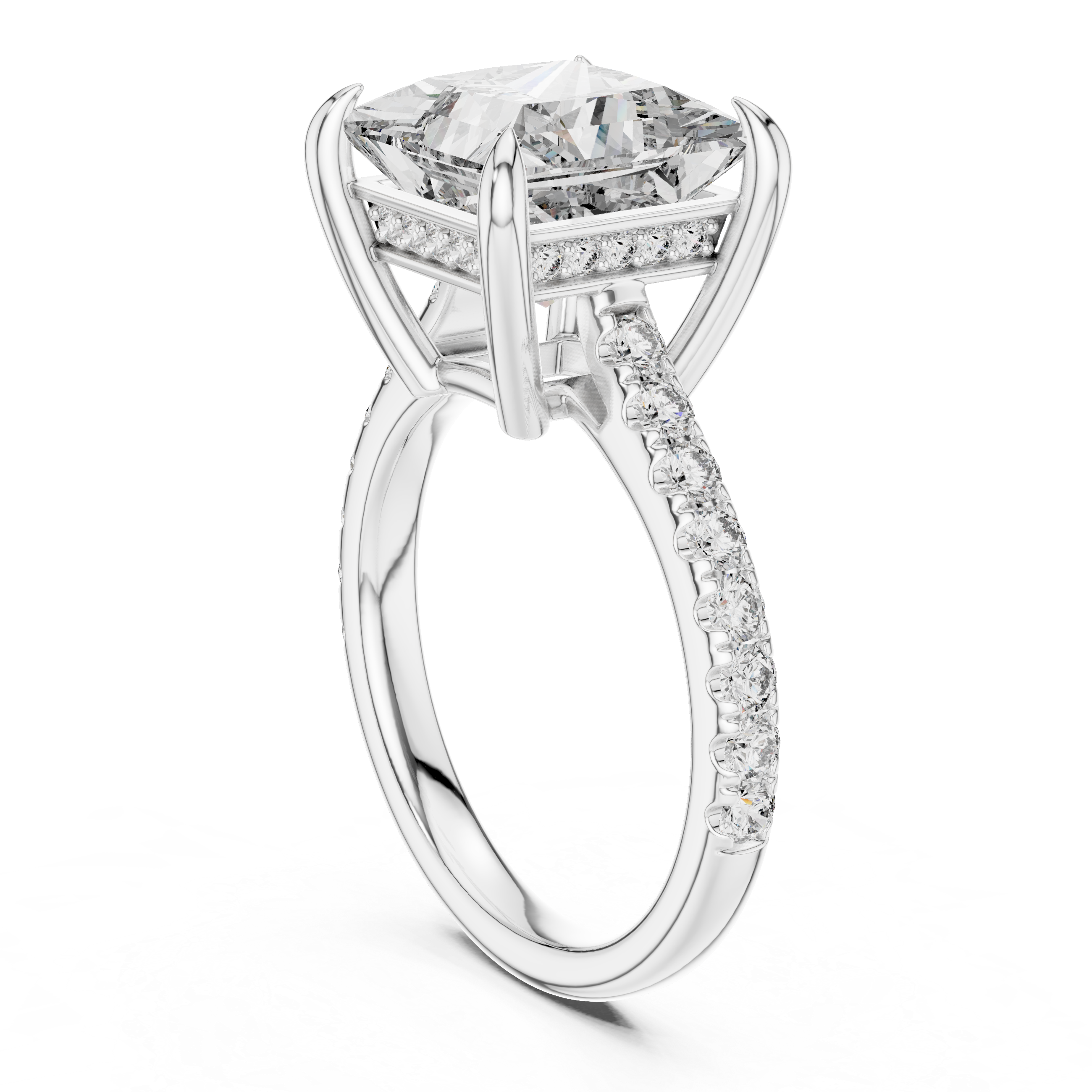 Sunset Burst Lab Grown Diamond Halo Ring