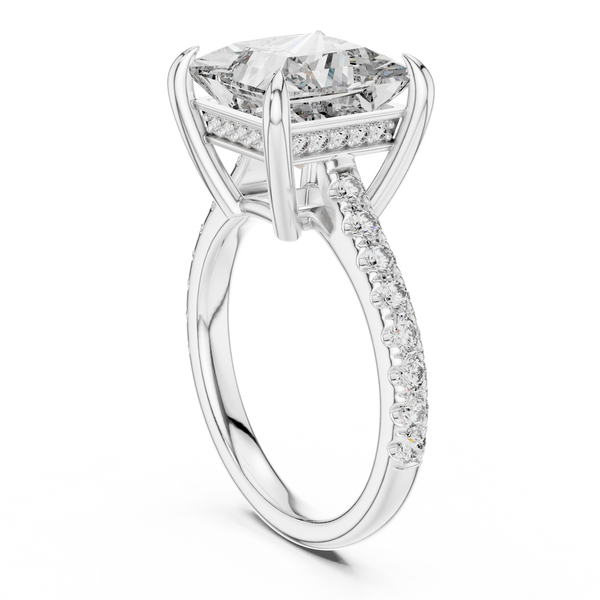 Sunset Burst Lab Grown Diamond Halo Ring