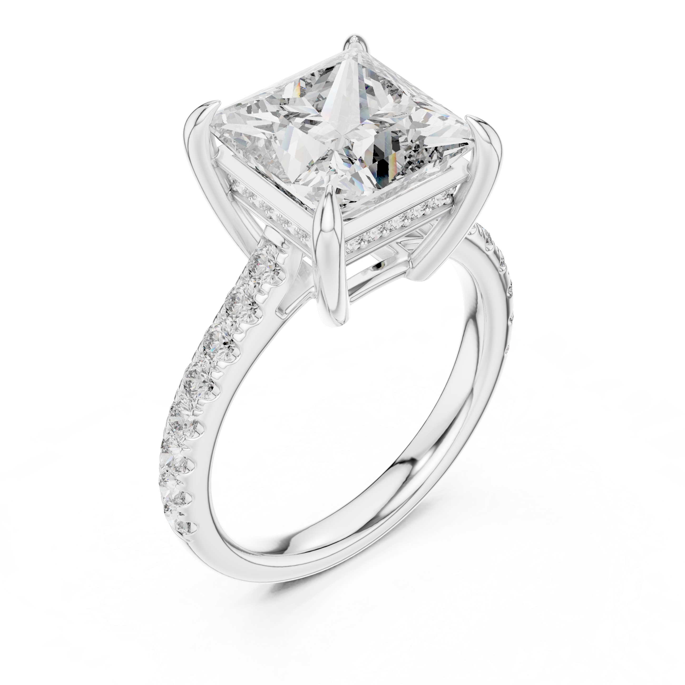 Sunset Burst Lab Grown Diamond Halo Ring