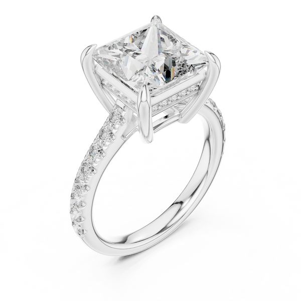 Sunset Burst Lab Grown Diamond Halo Ring