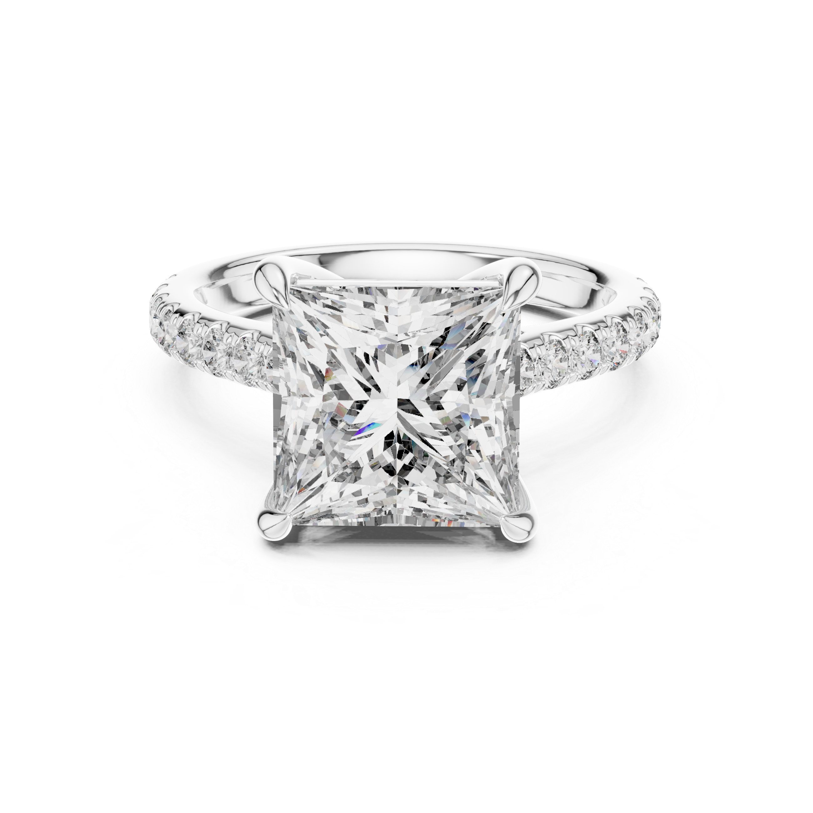 Sunset Burst Lab Grown Diamond Halo Ring