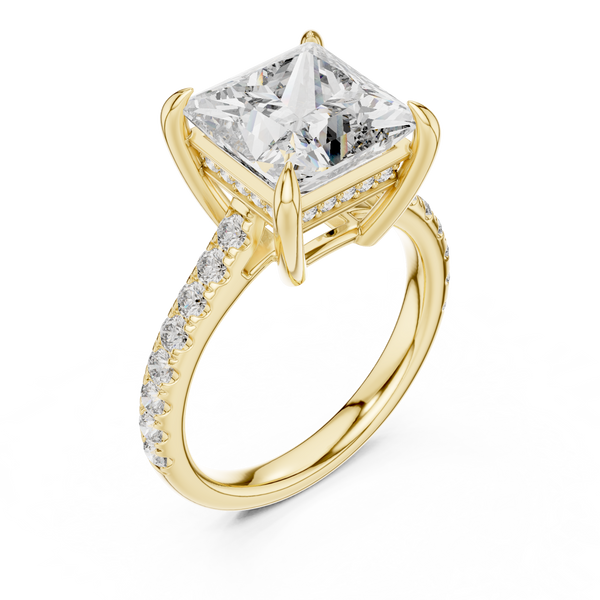 Sunset Burst Lab Grown Diamond Halo Ring
