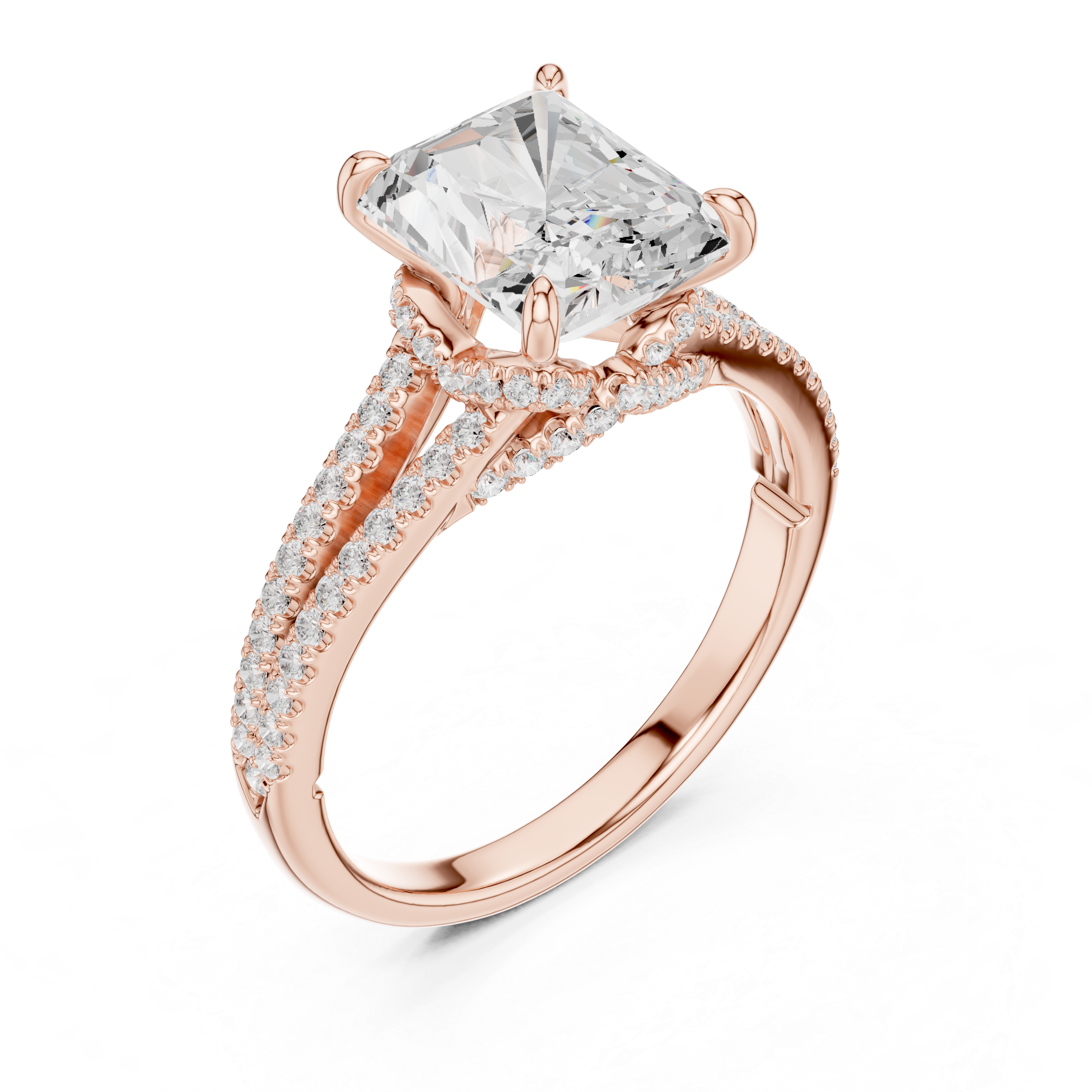 Poppy Field Lab Grown Diamond Wave Contour Band