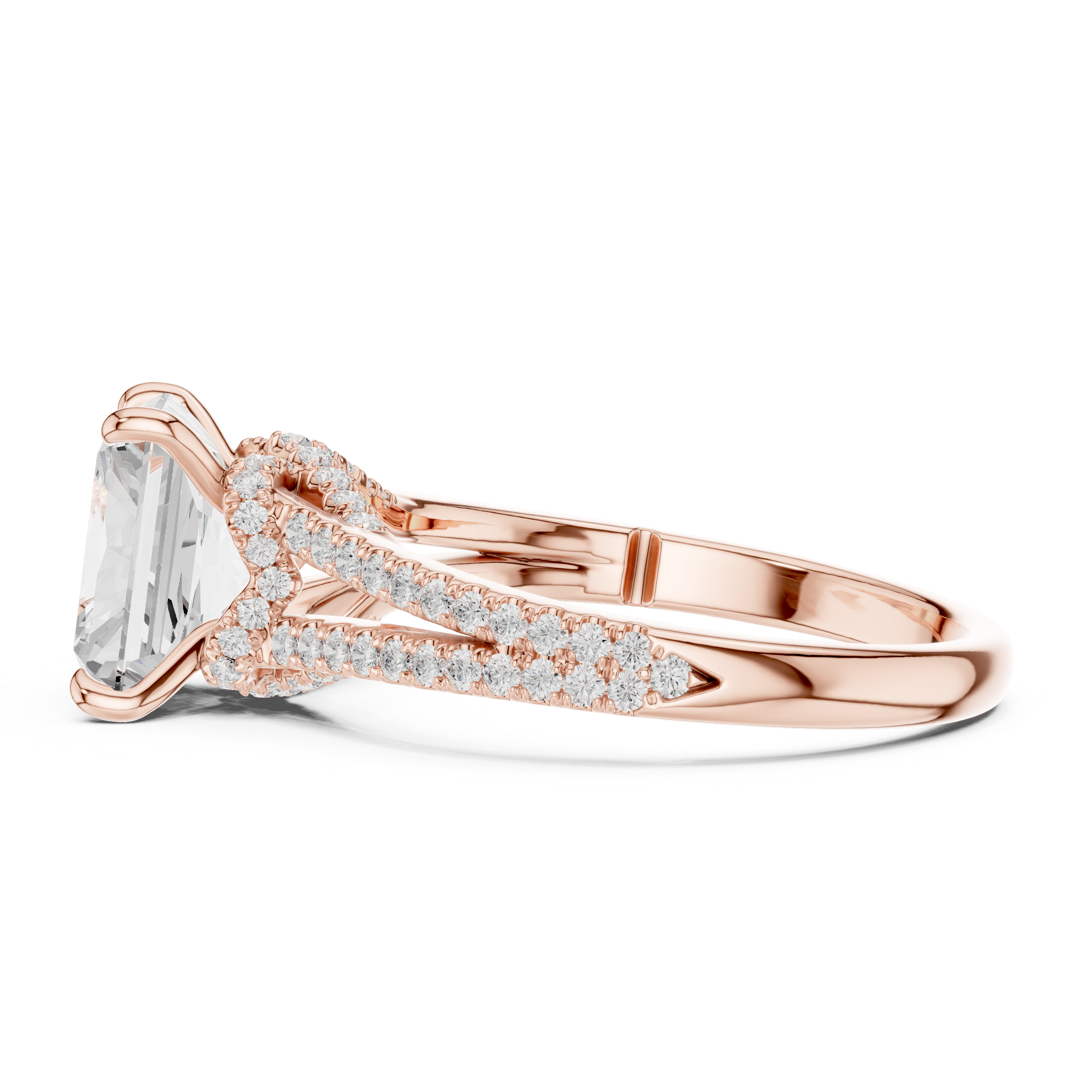 Poppy Field Lab Grown Diamond Wave Contour Band