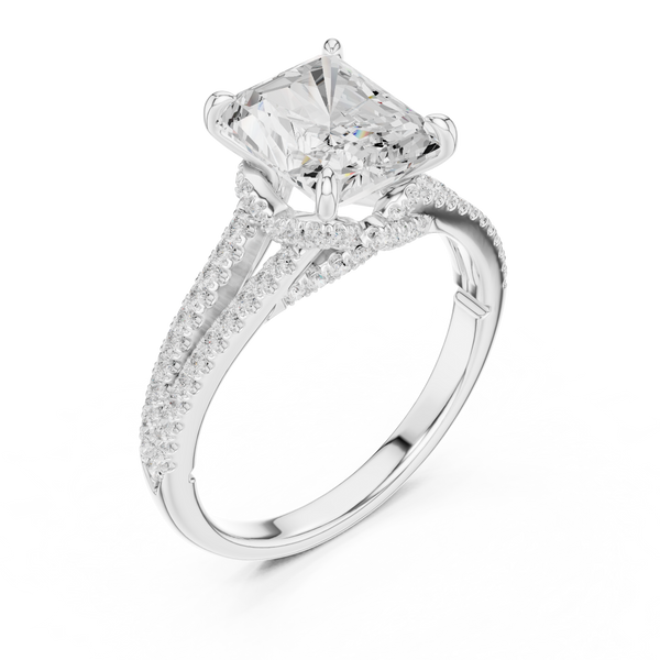 Poppy Field Lab Grown Diamond Wave Contour Band