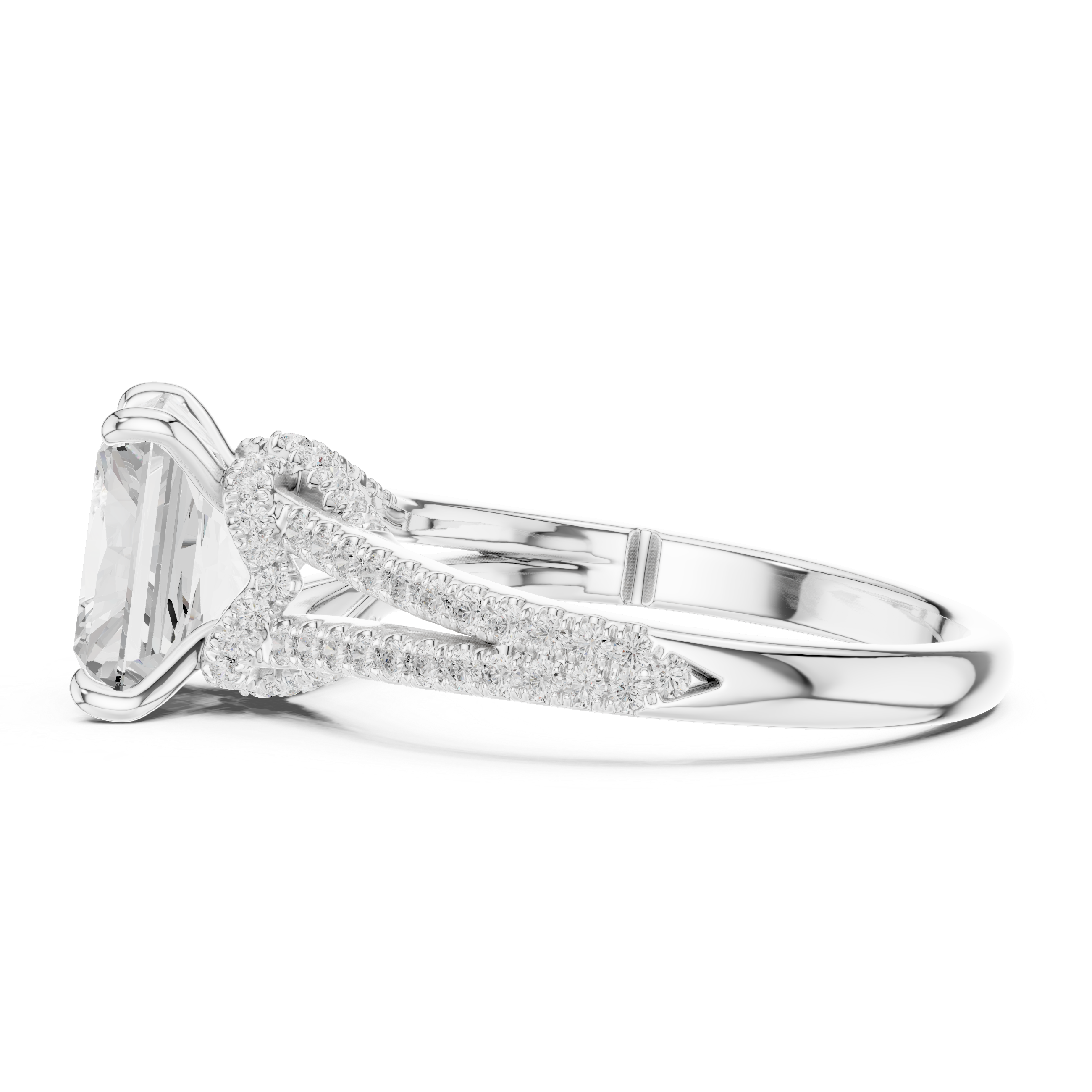 Poppy Field Lab Grown Diamond Wave Contour Band