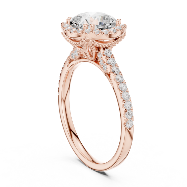 Lava Rock Lab Grown Diamond Split Path Ring