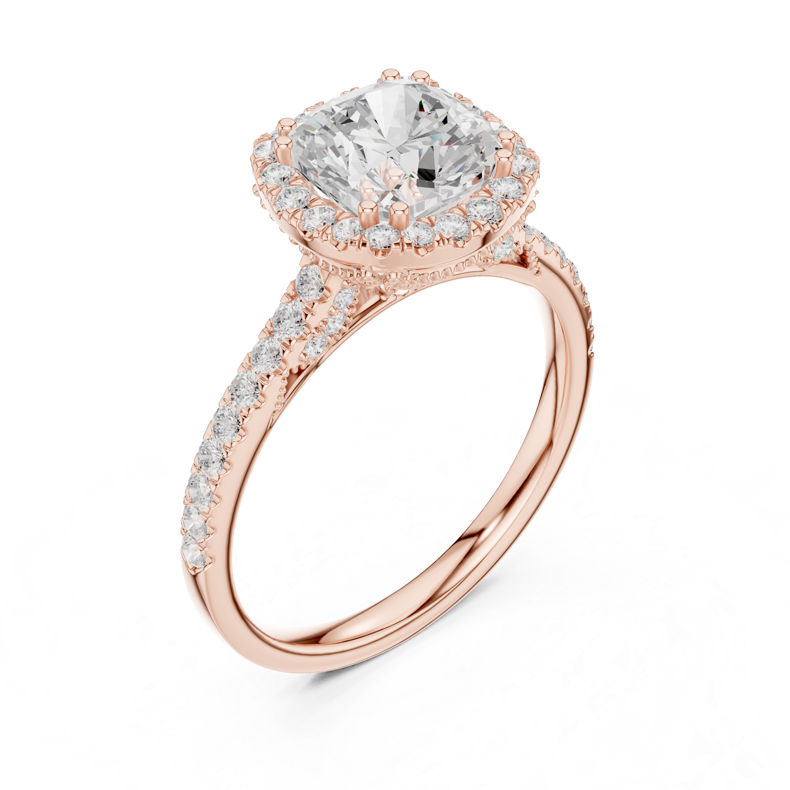Lava Rock Lab Grown Diamond Split Path Ring
