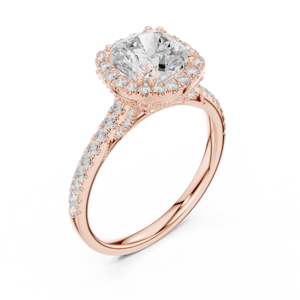 Lava Rock Lab Grown Diamond Split Path Ring