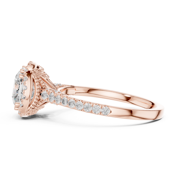 Lava Rock Lab Grown Diamond Split Path Ring