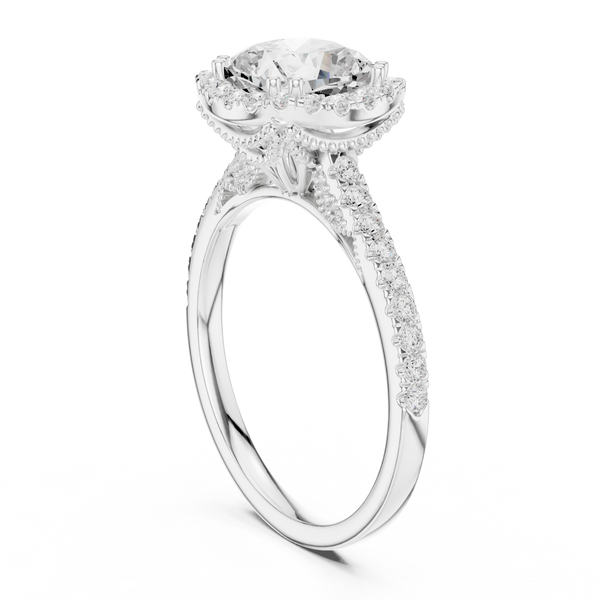 Lava Rock Lab Grown Diamond Split Path Ring