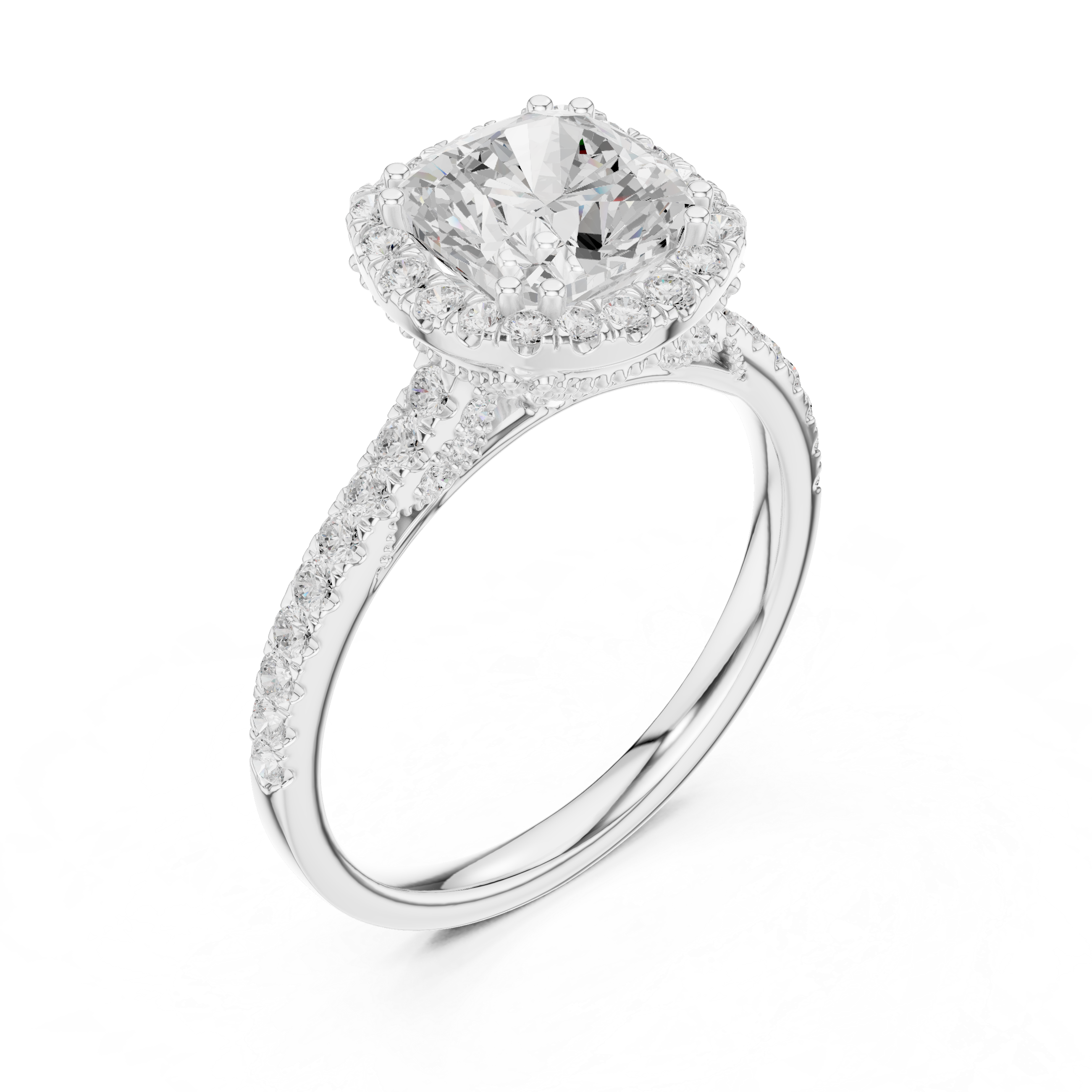 Lava Rock Lab Grown Diamond Split Path Ring