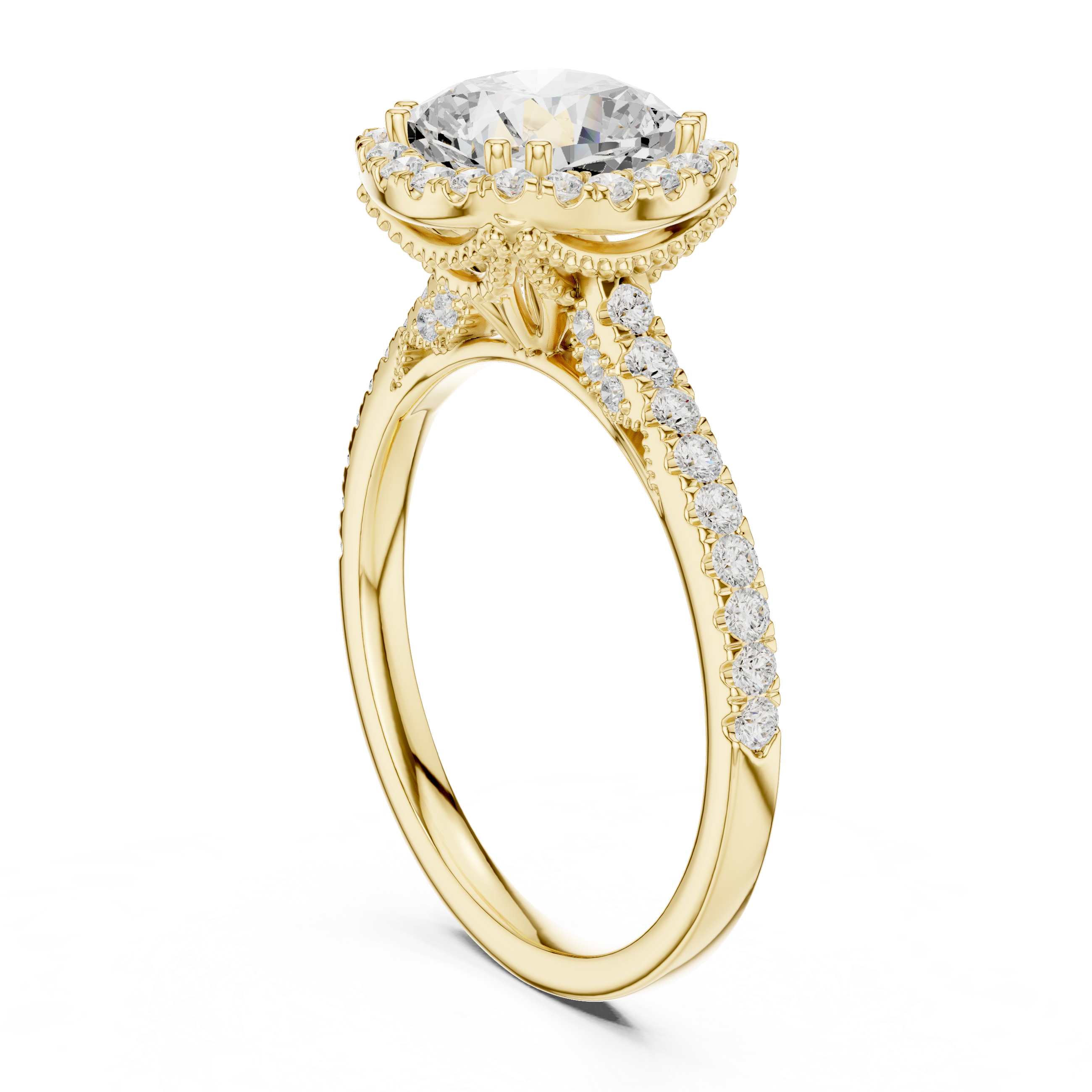 Lava Rock Lab Grown Diamond Split Path Ring