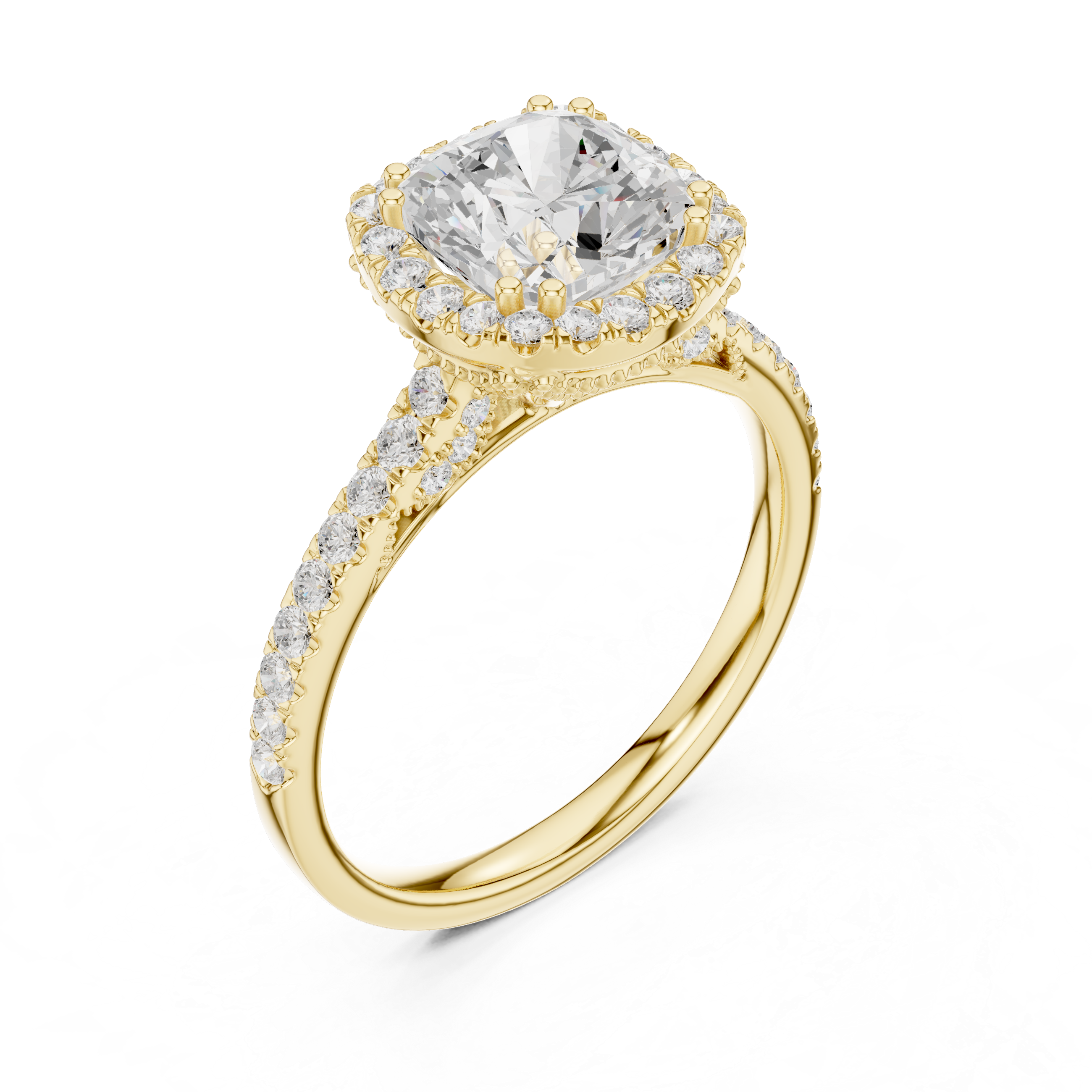 Lava Rock Lab Grown Diamond Split Path Ring