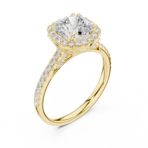 Lava Rock Lab Grown Diamond Split Path Ring