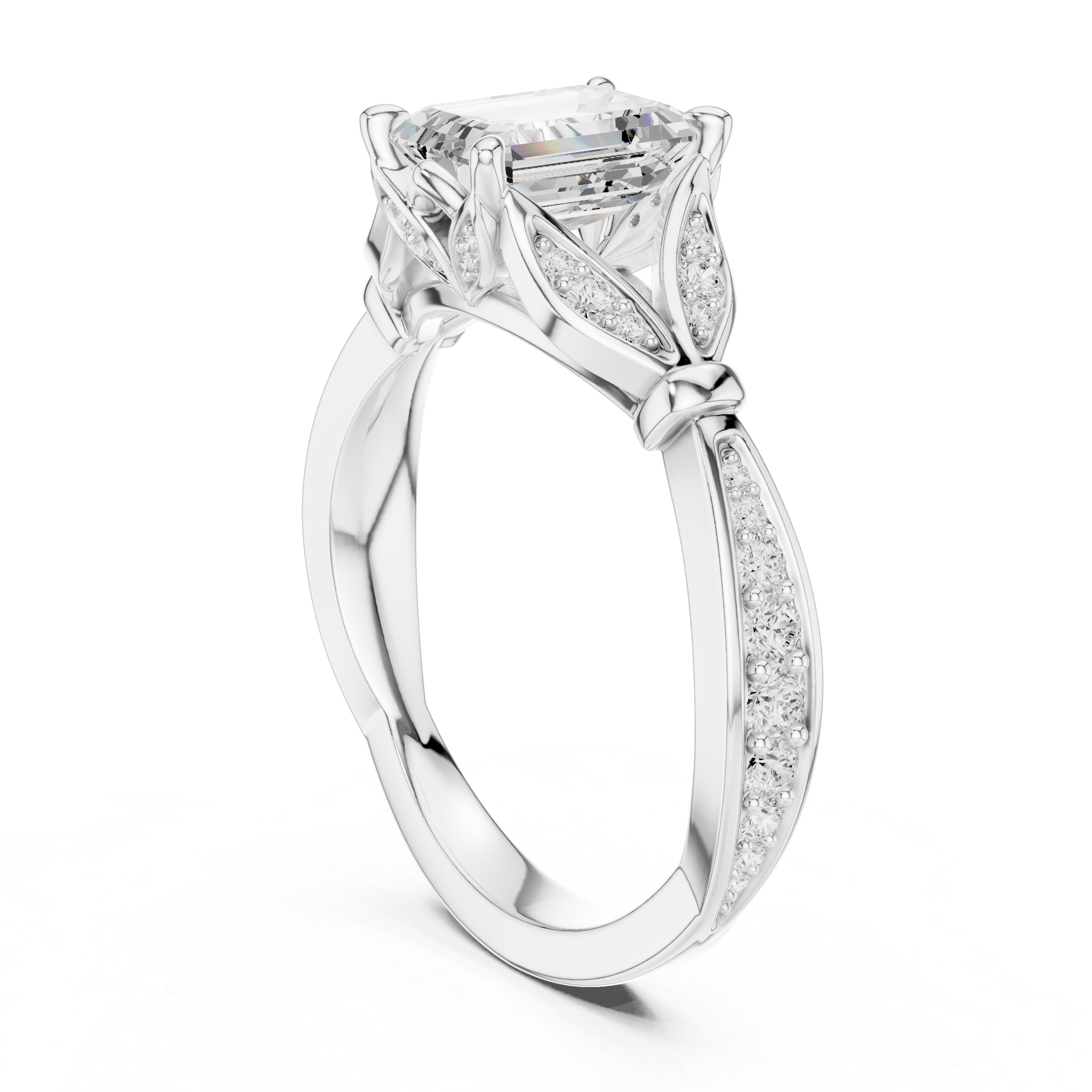Forest Canopy Lab Grown Diamond Cushion Cut Ring