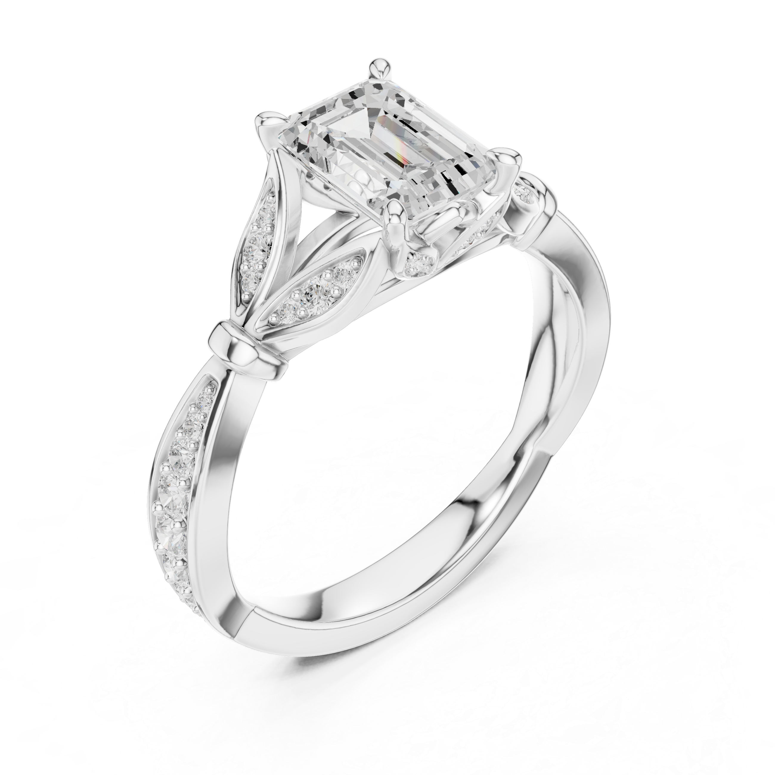 Forest Canopy Lab Grown Diamond Cushion Cut Ring