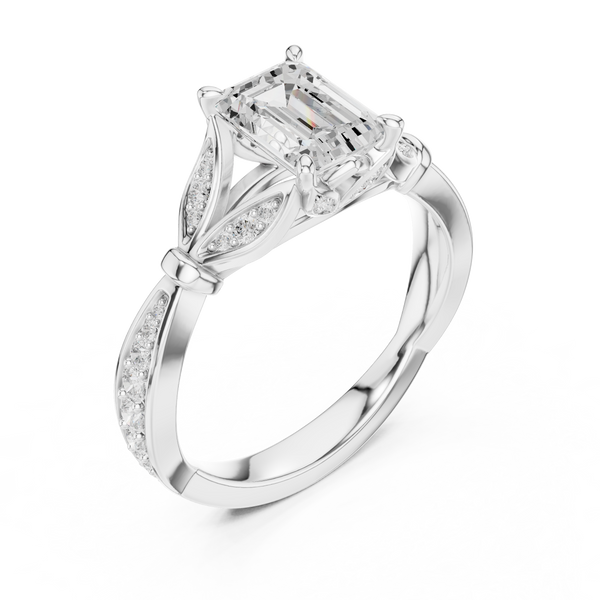 Forest Canopy Lab Grown Diamond Cushion Cut Ring
