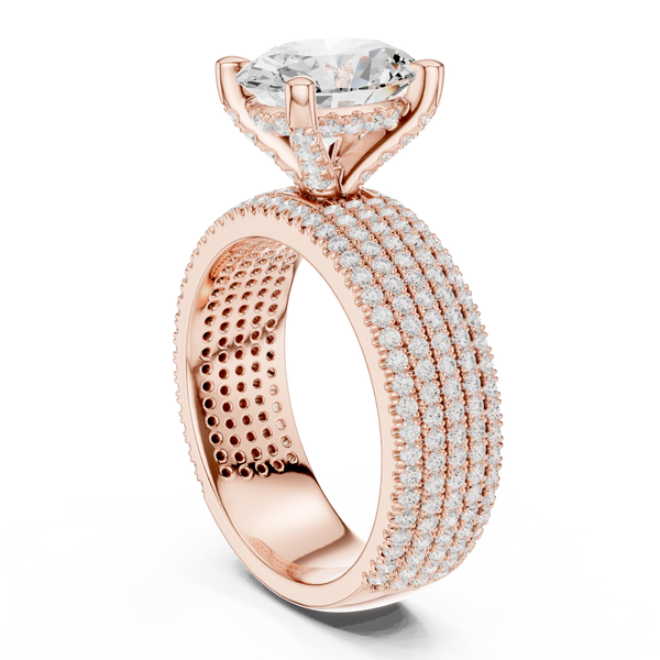 Ridge Line Lab Grown Diamond Textured Branch Ring