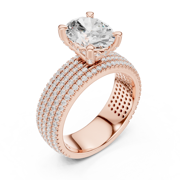 Ridge Line Lab Grown Diamond Textured Branch Ring
