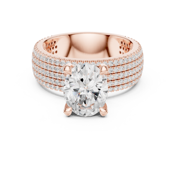 Ridge Line Lab Grown Diamond Textured Branch Ring