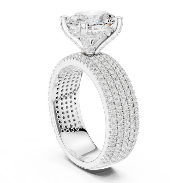 Ridge Line Lab Grown Diamond Textured Branch Ring