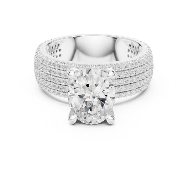 Ridge Line Lab Grown Diamond Textured Branch Ring