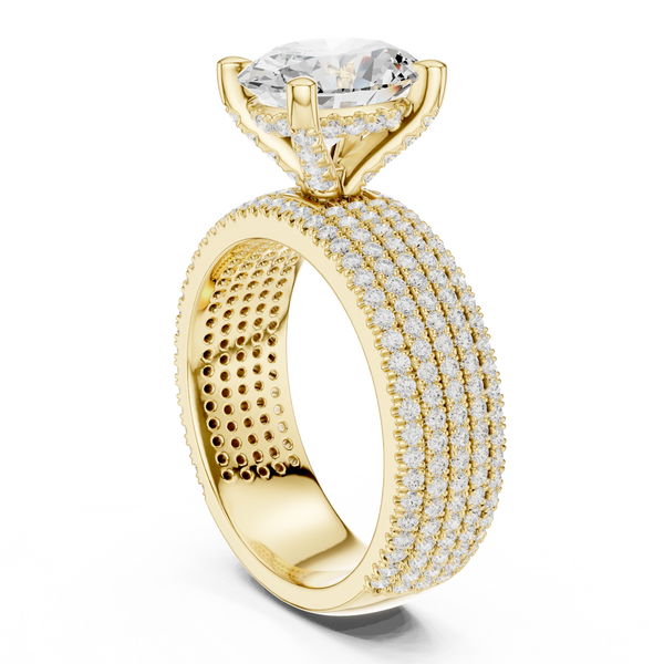 Ridge Line Lab Grown Diamond Textured Branch Ring
