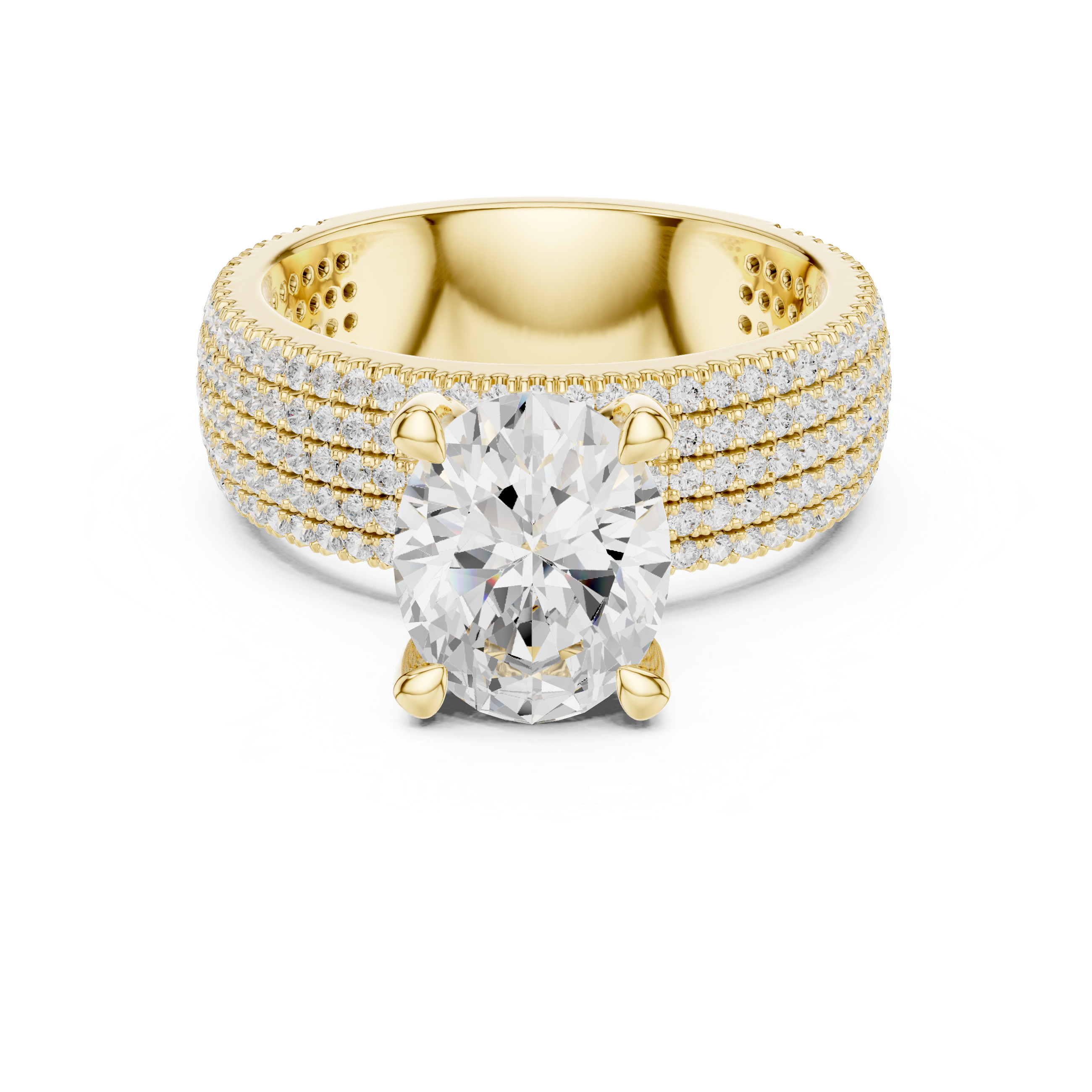 Ridge Line Lab Grown Diamond Textured Branch Ring