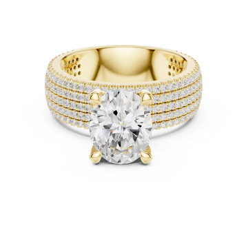 Ridge Line Lab Grown Diamond Textured Branch Ring