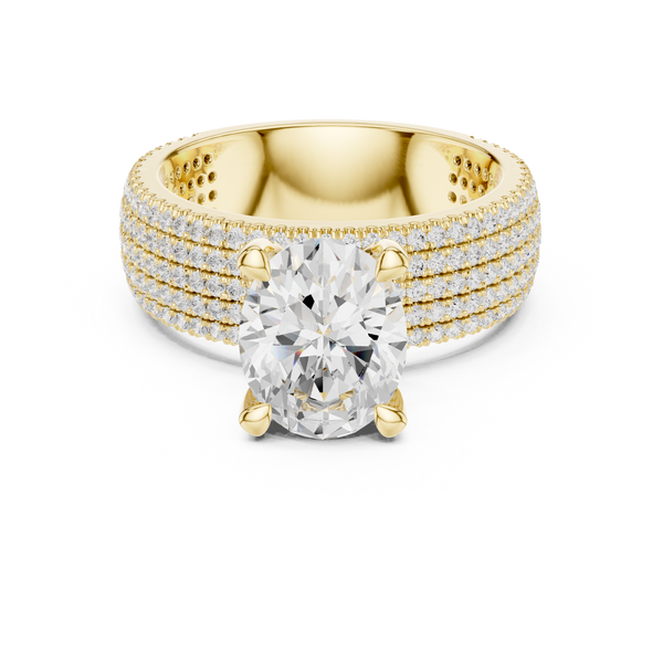 Ridge Line Lab Grown Diamond Textured Branch Ring
