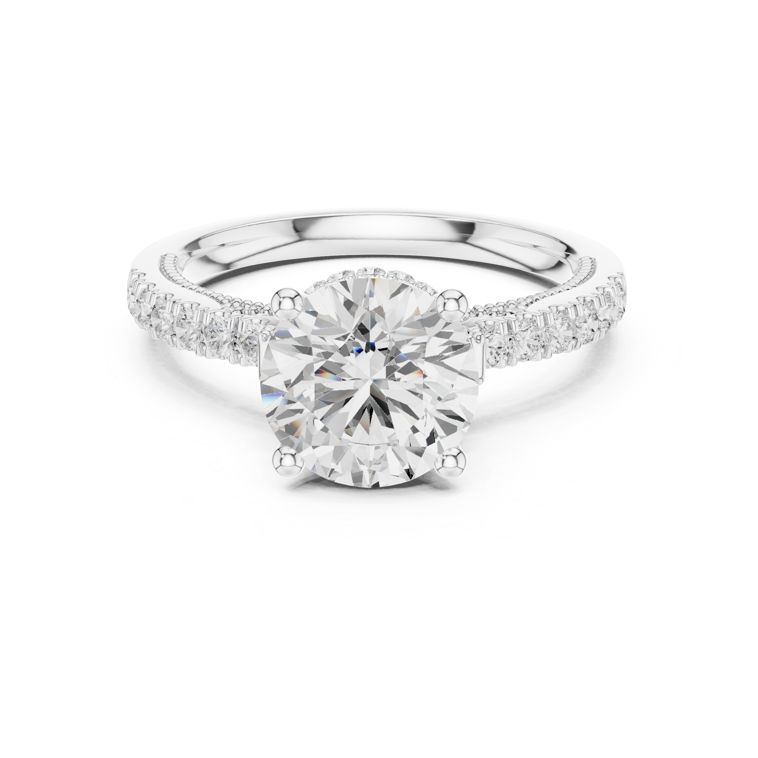 Cedar Bark Lab Grown Diamond Surprise Halo Ring