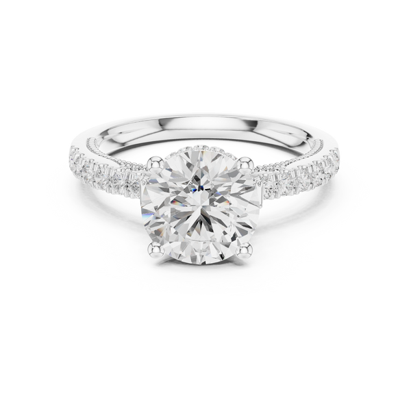 Cedar Bark Lab Grown Diamond Surprise Halo Ring