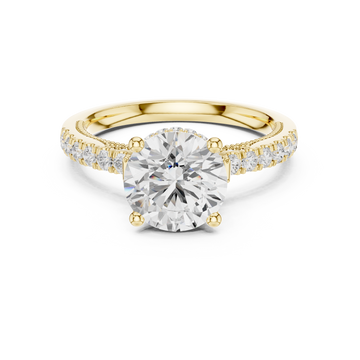 Cedar Bark Lab Grown Diamond Surprise Halo Ring