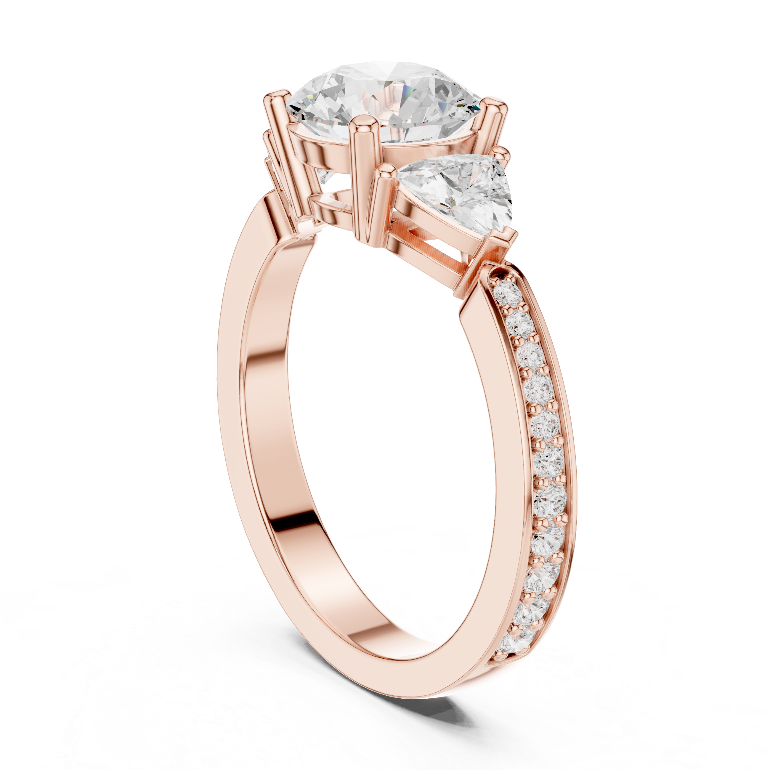 Sun Flower Lab Grown Diamond Delicate Ribbon Ring