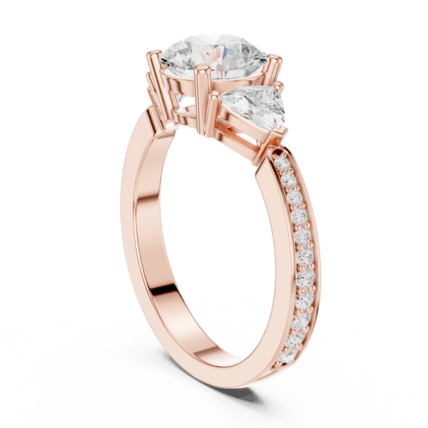 Sun Flower Lab Grown Diamond Delicate Ribbon Ring
