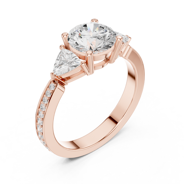 Sun Flower Lab Grown Diamond Delicate Ribbon Ring