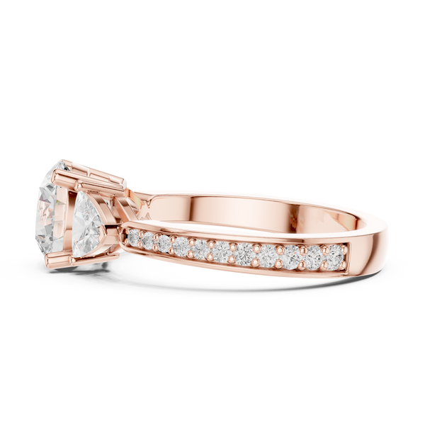 Sun Flower Lab Grown Diamond Delicate Ribbon Ring