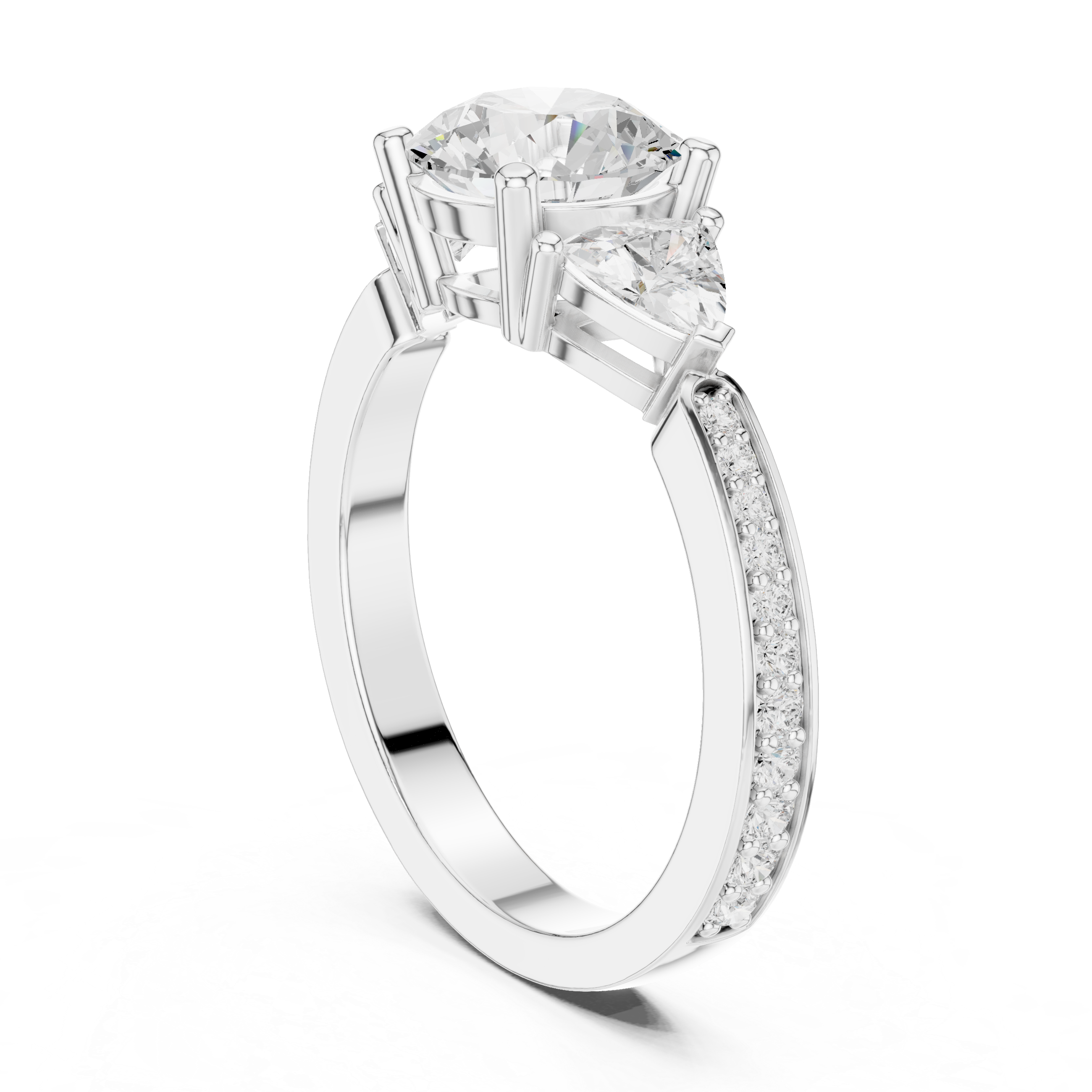 Sun Flower Lab Grown Diamond Delicate Ribbon Ring