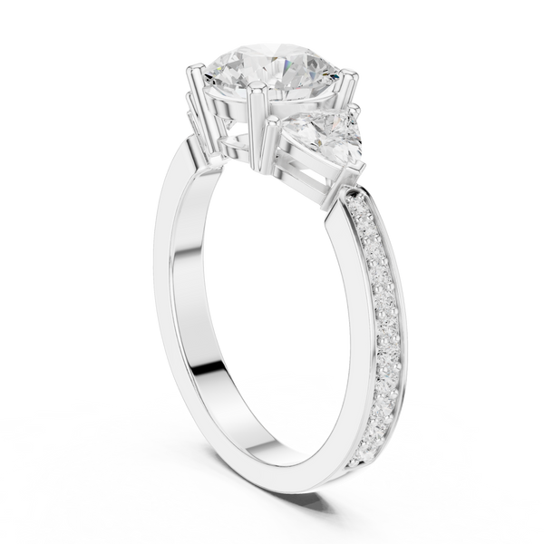 Sun Flower Lab Grown Diamond Delicate Ribbon Ring