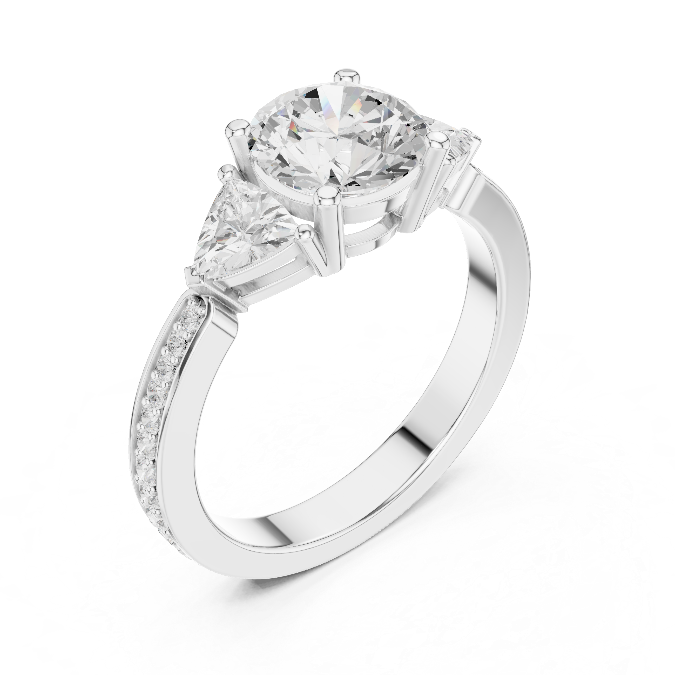 Sun Flower Lab Grown Diamond Delicate Ribbon Ring