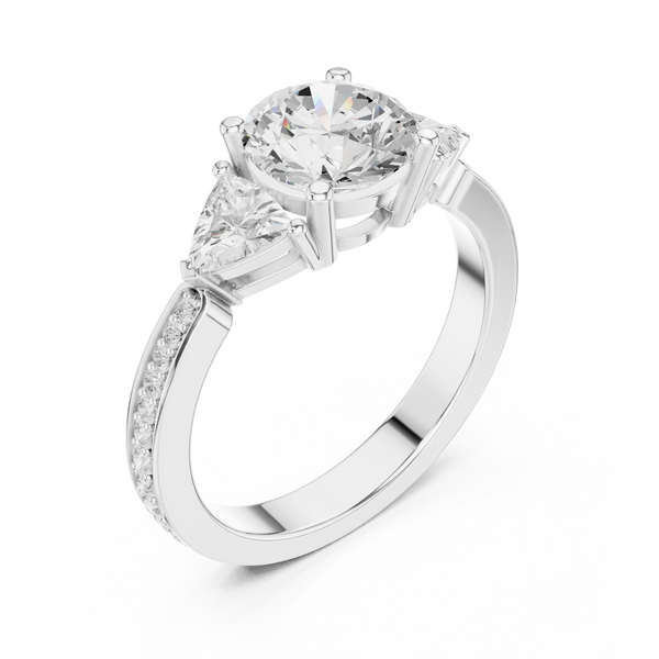 Sun Flower Lab Grown Diamond Delicate Ribbon Ring