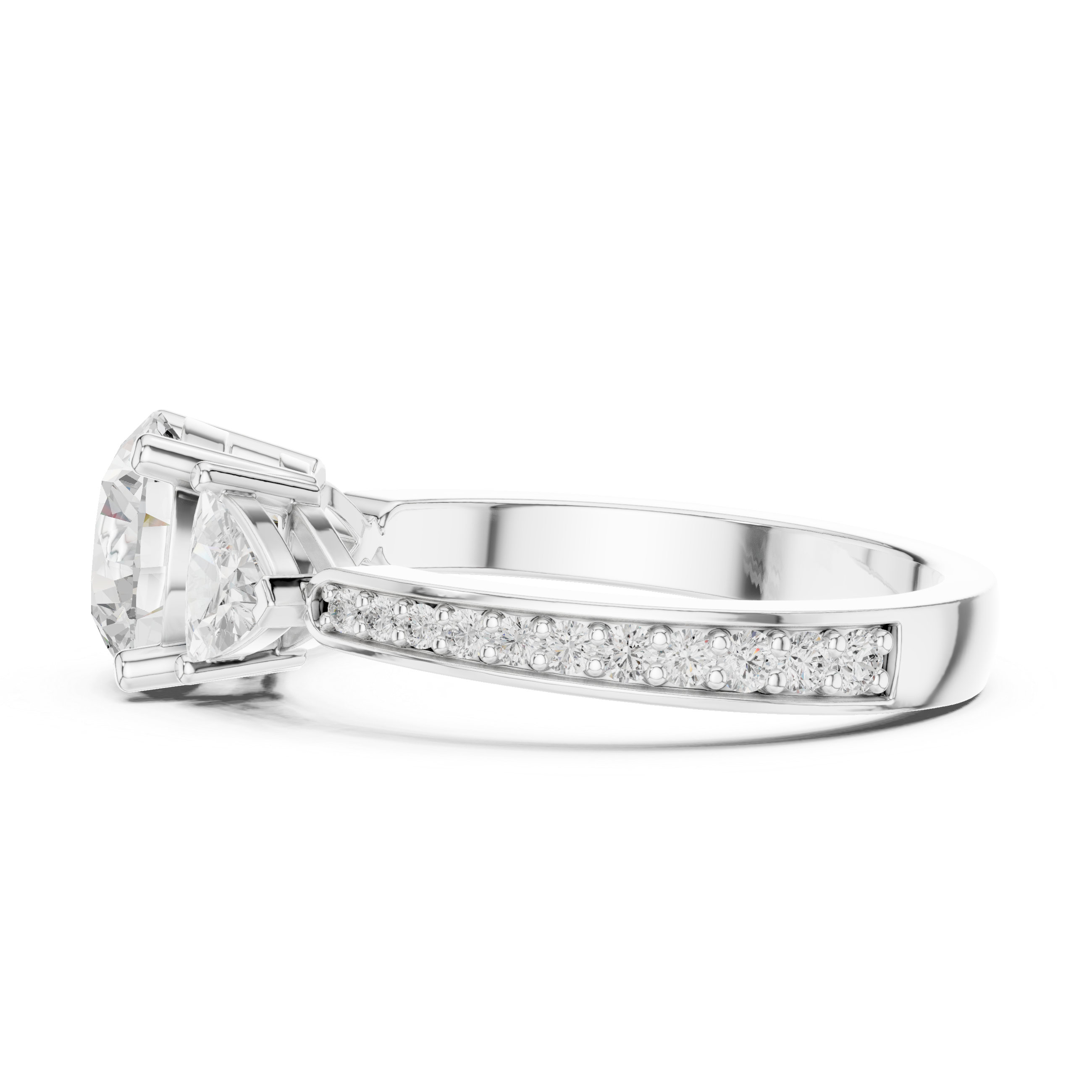 Sun Flower Lab Grown Diamond Delicate Ribbon Ring