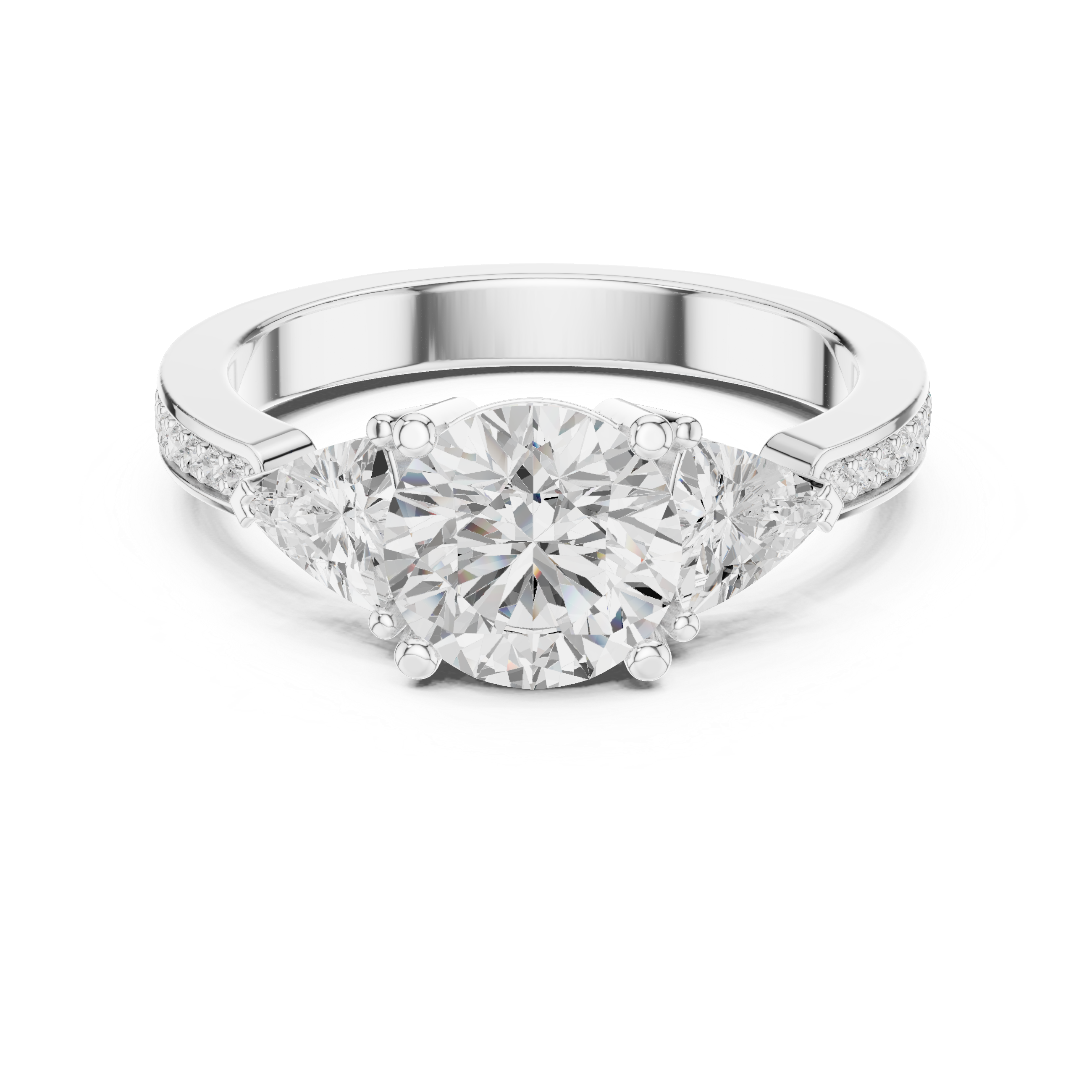 Sun Flower Lab Grown Diamond Delicate Ribbon Ring