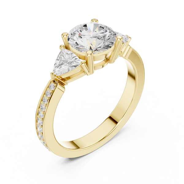 Sun Flower Lab Grown Diamond Delicate Ribbon Ring