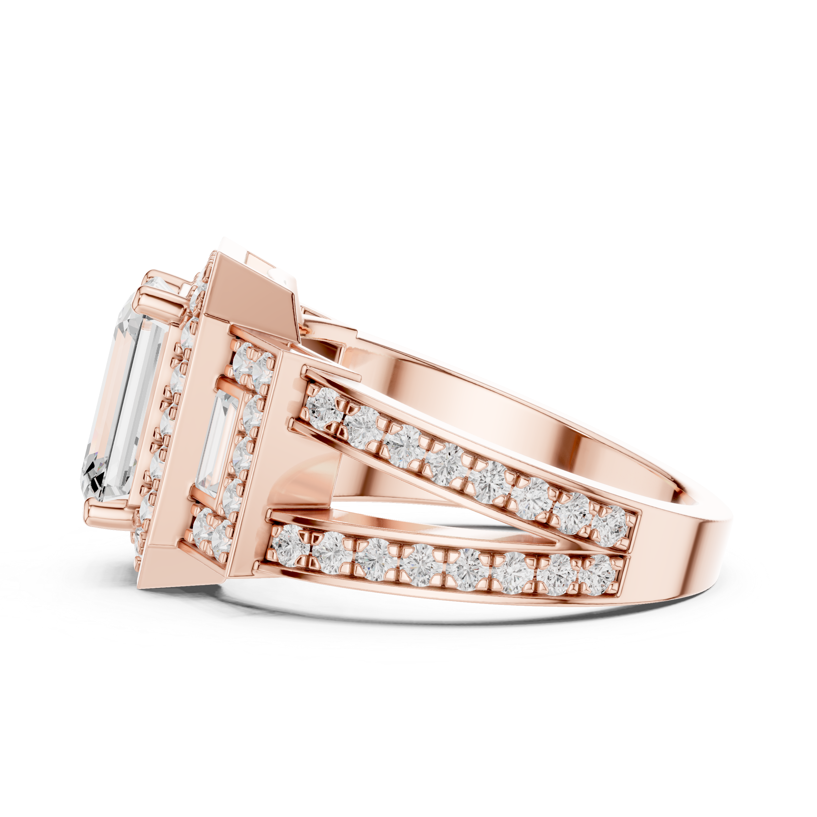 Daisy Chain Lab Grown Diamond Antique Estate Ring