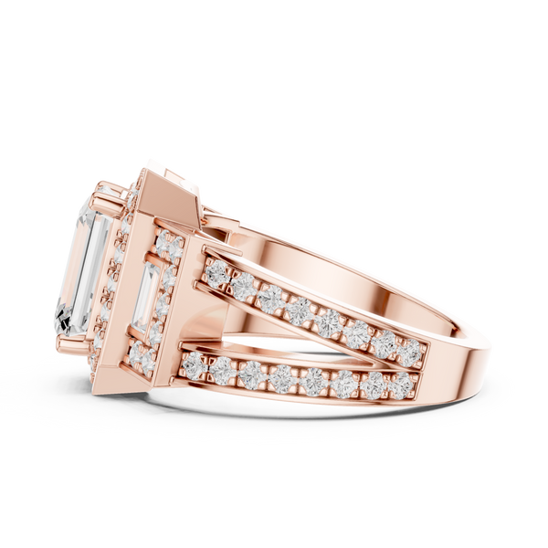 Daisy Chain Lab Grown Diamond Antique Estate Ring