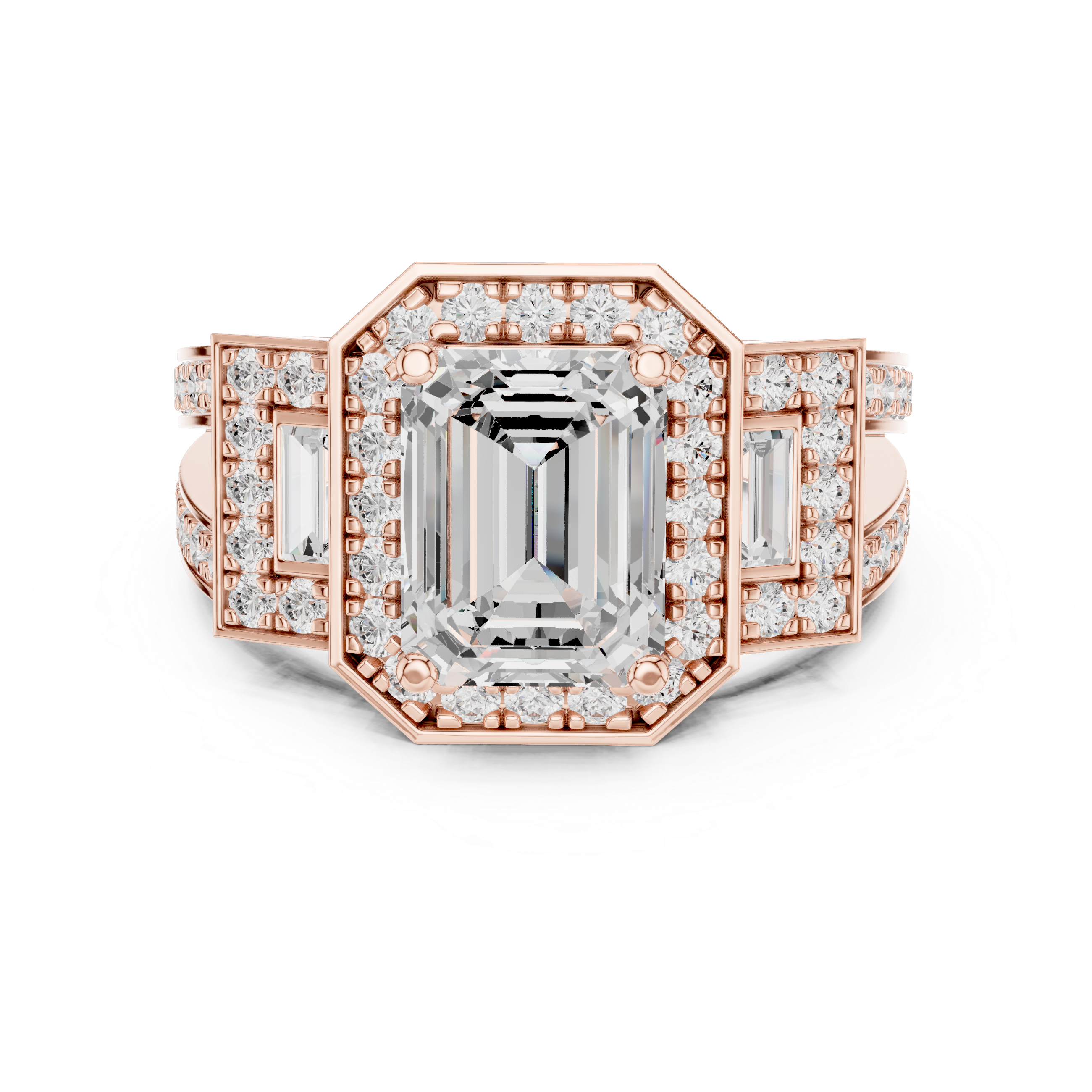 Daisy Chain Lab Grown Diamond Antique Estate Ring