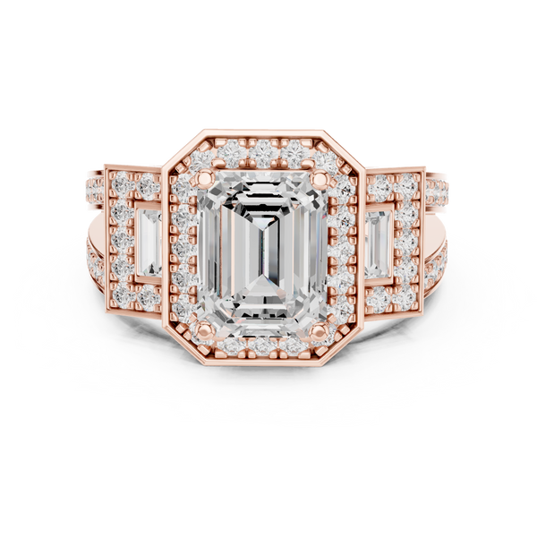 Daisy Chain Lab Grown Diamond Antique Estate Ring