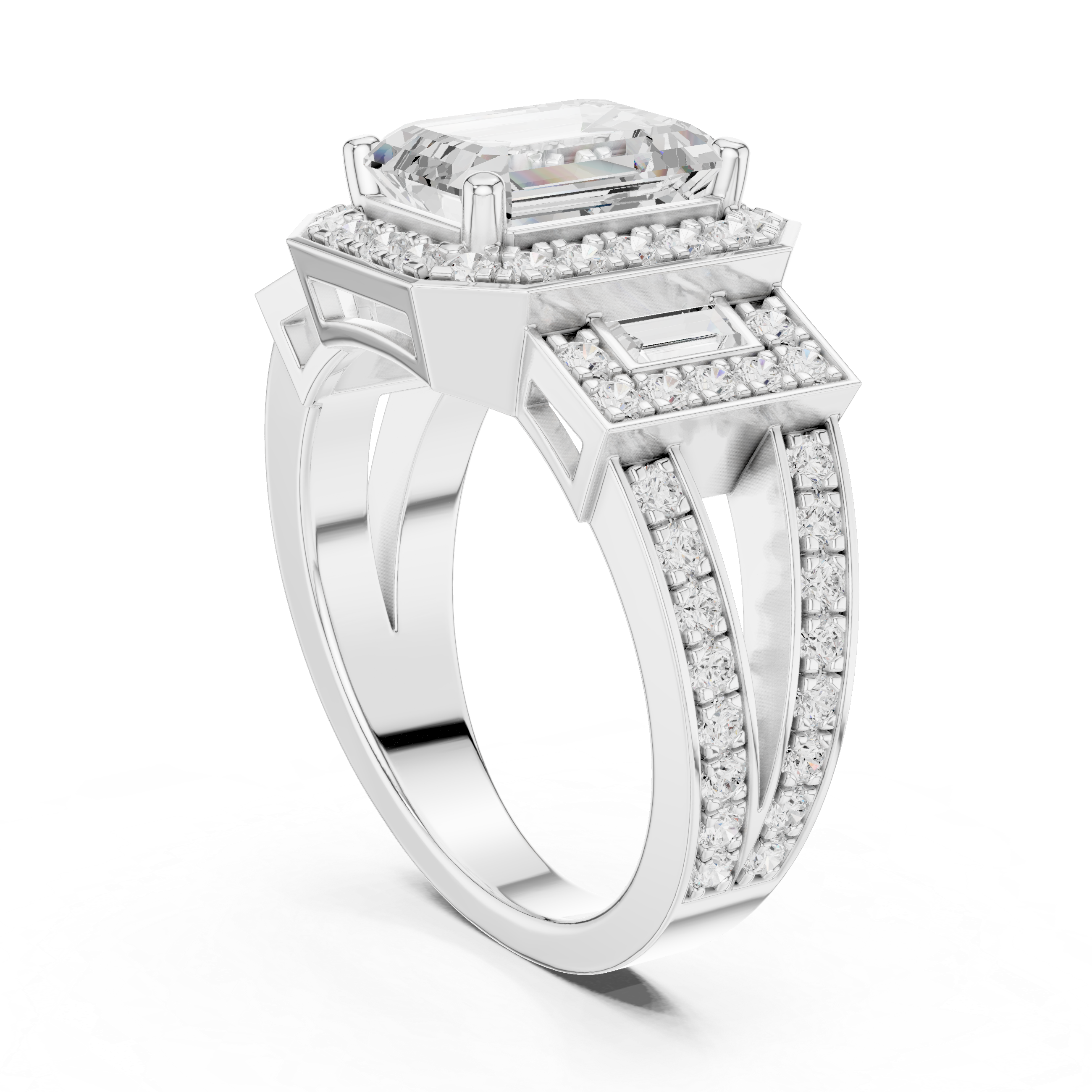 Daisy Chain Lab Grown Diamond Antique Estate Ring